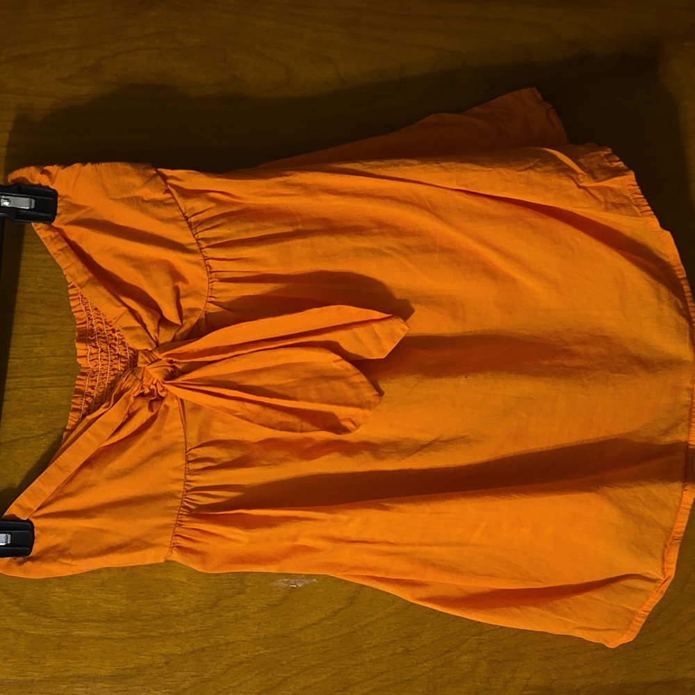 Orange Strapless Top Large: D